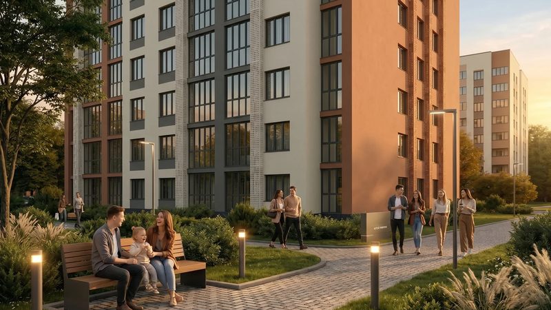 Дома на улице Фурманова, Саранск, для СЗ «Урбан» - визуализация проекта